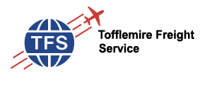 Tofflemire Freight Service logo showing a globe with airplane and the letters TFS.