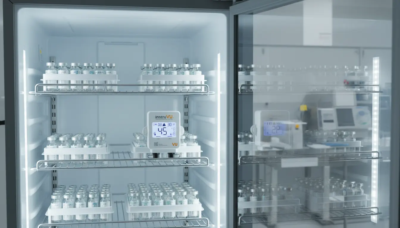 InstruVU vaccine storage monitoring for refrigerated, frozen, and ultra-low temperature range